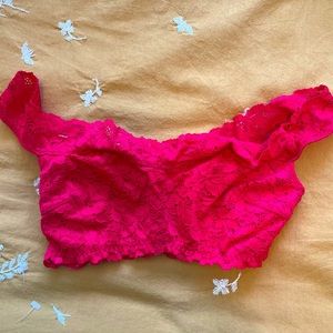Free People Intimately Red Lace Bralette XS